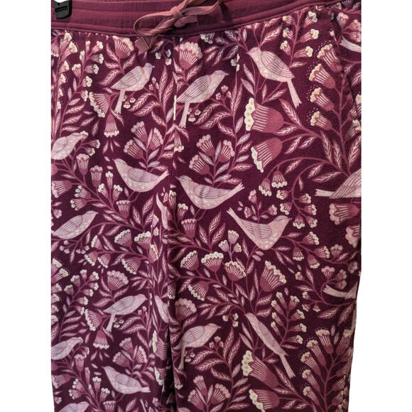 Garnet Hill Pima Organic Cotton Flannel Pink Jogger Sweatpants Small - Picture 5 of 7